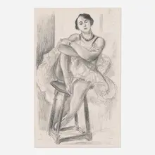 Henri Matisse, Danseuse au tabouret (from the Dix danseuses series), 1927, lithograph on Arches