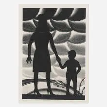 Roger Brown, Mother and Child, 1986, lithograph