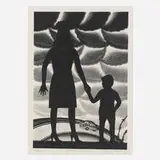 Roger Brown, Mother and Child, 1986, lithograph