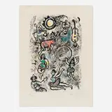 Marc Chagall, Les Saltimbanques, 1969, lithograph in colors on Arches