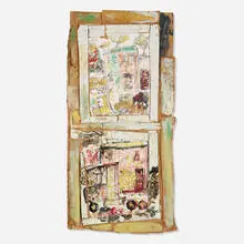 Purvis Young, Untitled, mixed media on cardboard
