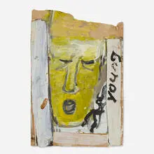 Purvis Young, Untitled, mixed media on cardboard