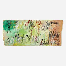 Purvis Young, Untitled, oil on pressed board