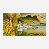 Milford Zornes, At Avalon, 1998, watercolor on paper