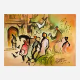 Milford Zornes, Vieux Carré, 2002, watercolor on paper