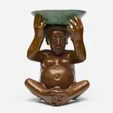 Roxanne Swentzell, Fruitful, patinated bronze