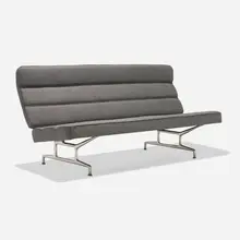 Charles and Ray Eames, Sofa, model 3473, 1964, upholstery, cast aluminum