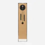 George Nelson & Associates, Grandfather clock, c. 1970, chrome-plated steel, acrylic