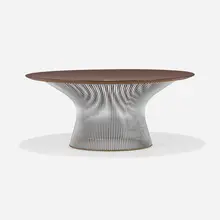 Warren Platner, Coffee table, rosewood, bronze-plated steel