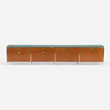 Gordon Bunshaft and Davis Allen, Cabinet from the Chase Manhattan Bank Headquarters, New York, teak, stainless steel, glass