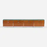 Gordon Bunshaft and Davis Allen, Cabinet from the Chase Manhattan Bank Headquarters, New York, teak, stainless steel, glass
