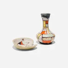 Guido Gambone, Bowl and vase, glazed earthenware
