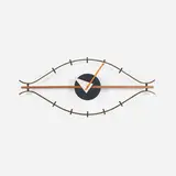 Eye wall clock, model 2238 by George Nelson & Associates, walnut, brass, enameled metal, sold Aug 2026