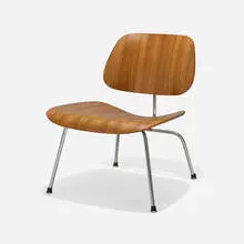 Charles and Ray Eames, LCM, molded rosewood plywood, chrome-plated steel, rubber