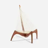 Jorgen Hovelskov, Harp chair, 1968, ash, flagline