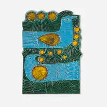 Lisa Larson, Wall panel, c. 1970, glazed stoneware