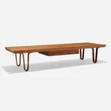 Edward Wormley, Long John bench, model 4699, walnut