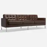 Florence Knoll, Sofa, 1954 / 2009, upholstery, chrome-plated steel