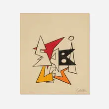 Alexander Calder, Petit Stabile (from Derrière le Miroir No. 141), 1963, lithograph in colors on BFK Rives