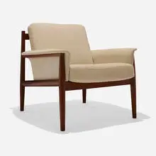 Grete Jalk, Armchair, 1960, upholstery, teak
