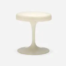 Eero Saarinen, Tulip stool, 1958, enameled aluminum, vinyl