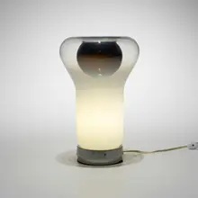 Angelo Mangiarotti, Saffo table lamp, 1966, hand-blown glass, aluminum
