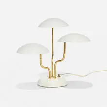 Gerald Thurston, Table lamp, c. 1955, lacquered steel, brass