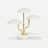 Gerald Thurston, Table lamp, c. 1955, lacquered steel, brass