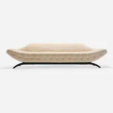 Adrian Pearsall, Gondola sofa, c. 1960, upholstery, lacquered wood