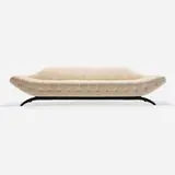 Adrian Pearsall, Gondola sofa, c. 1960, upholstery, lacquered wood
