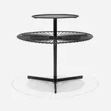 Vladimir Kagan, Capricorn two-tiered occasional table, c. 1958, enameled steel