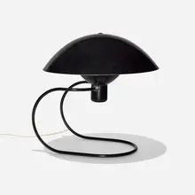 Anywhere table lamp by Greta von Nessen, 1952, enameled aluminum, sold Aug 2026
