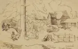 John Aldridge, Untitled, pen and ink 10.5 x 17cm Provenance: From the artist's studio and estate