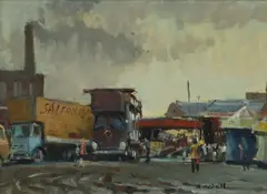 Alfred Ackrill, Untitled, oil on board 30 x 40.5cm