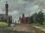 Alfred Ackrill, Untitled, oil on board 30 x 40.5cm