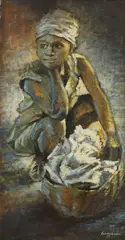 Lyonel Laurenceau, Untitled, oil on canvas 92 x 46cm