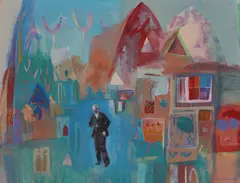Robin Richmond, Untitled, oil on canvas laid on board 69 x 89cm
