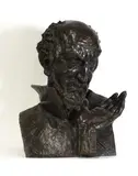 Arthur Barney Seale, Untitled, a patinated bronze bust modelled as a bearded man