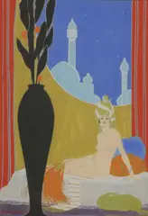 J P Seaborn, Untitled, gouache 39.5 x 27cm