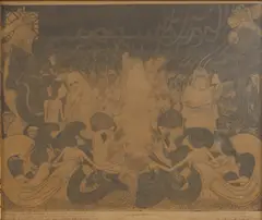 Jan Toorop, Untitled, 'The Three Brides' reproduction print with chalk