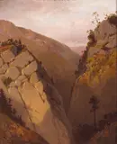 Lemuel M. Wiles, Penetentia Canyon near Santa Clara, California, 1876, oil on board