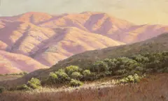 Louis Edward Rea, Sun's last rays, Marin County, California, oil on canvas