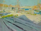 American School, Wharf scene