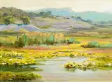 Albert DeRome, Near Elkhorn, Lupin, Monterey County, 1945; Carmel River, 1944 (two)