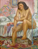 Lloyd Lozes Goff, Contemplation (The Morning After), oil on canvasboard
