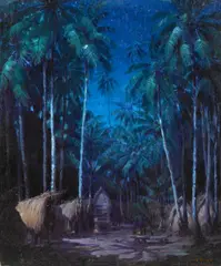 Ellis Silas, Tropical Blue Nocturne, oil on canvas