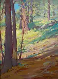 Sierra solitude by Victor Forsythe, oil on board, offered Nov 2010