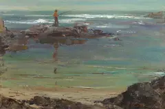 Shallow Waters by Burt Procter, oil on canvas, sold Nov 2010