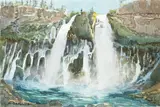 Albert Thomas Derome, Burney Falls, lava beds, North of Lassen; Crest of Hills, back of Los Altos looking south (a pair)
