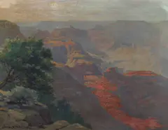 Louis Hovey Sharp, Grand Canyon at dusk, 1915, oil on canvas